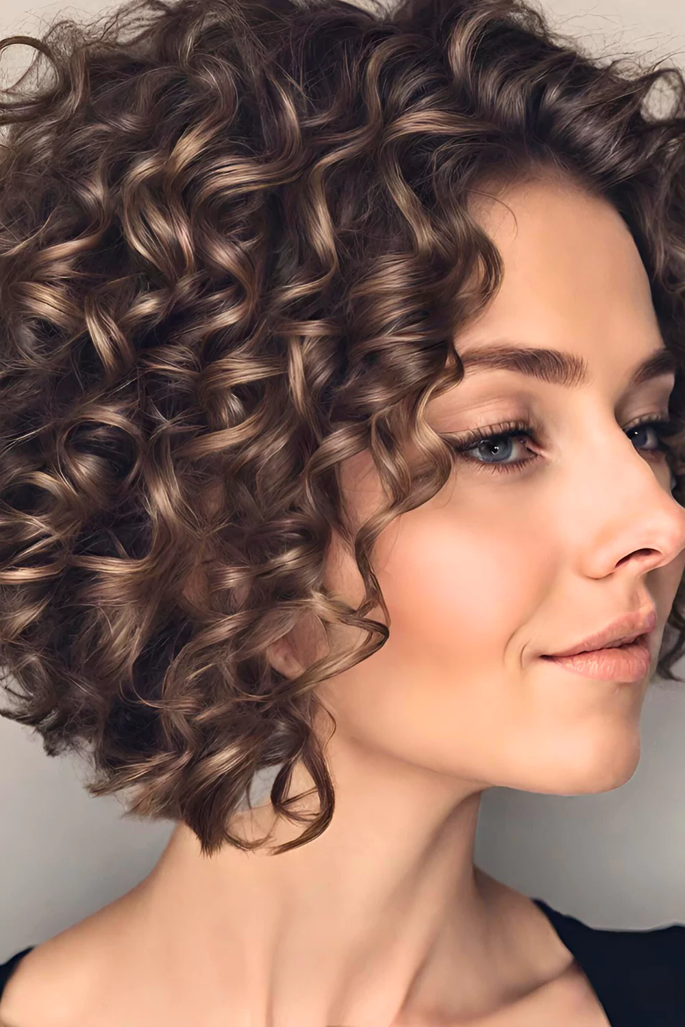Brown Curly Short Hairstyle, short hair styles
