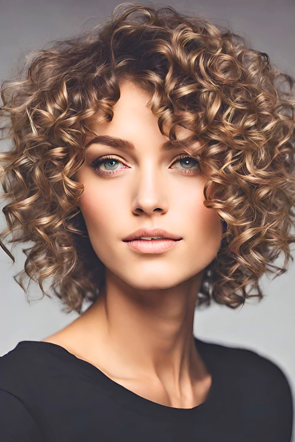 Brown Curly Short Hairstyle, short hair styles