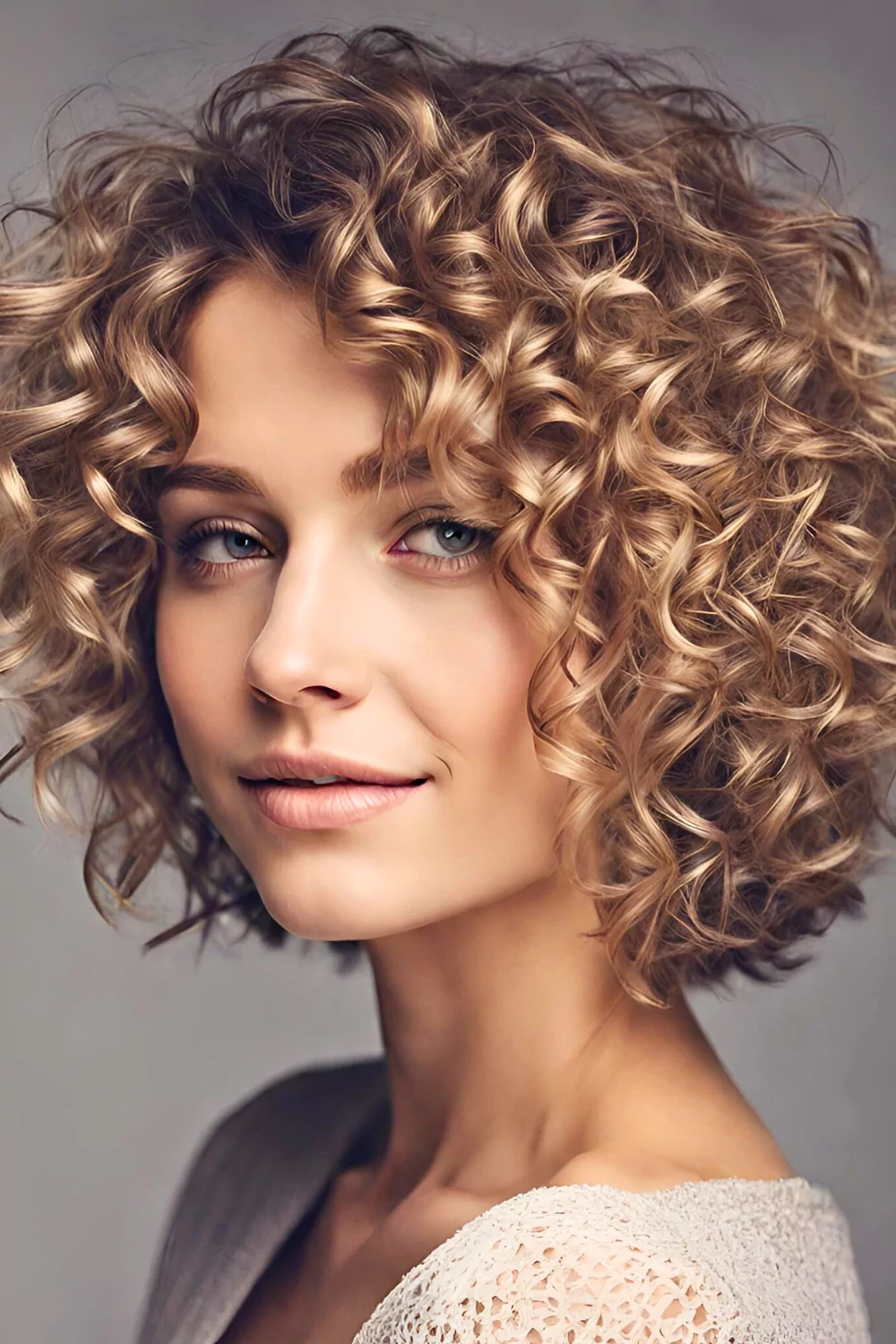 blonde short curly hairstyle, short hair styles