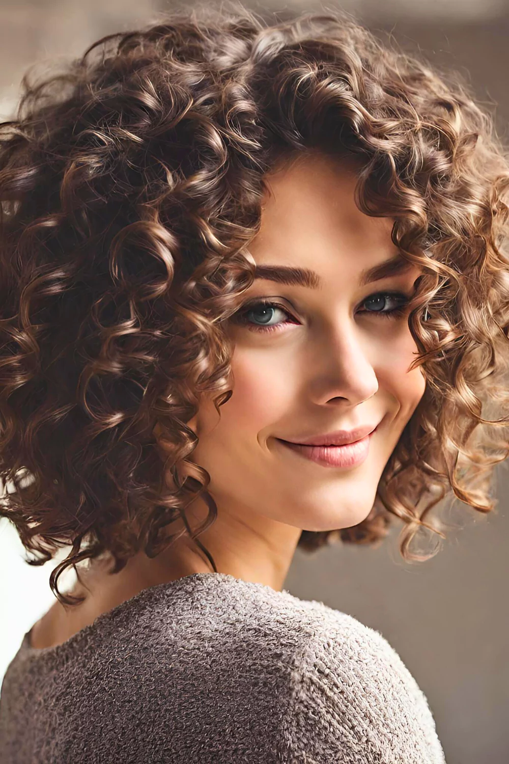 Brown Curly Short Hairstyle, short hair styles