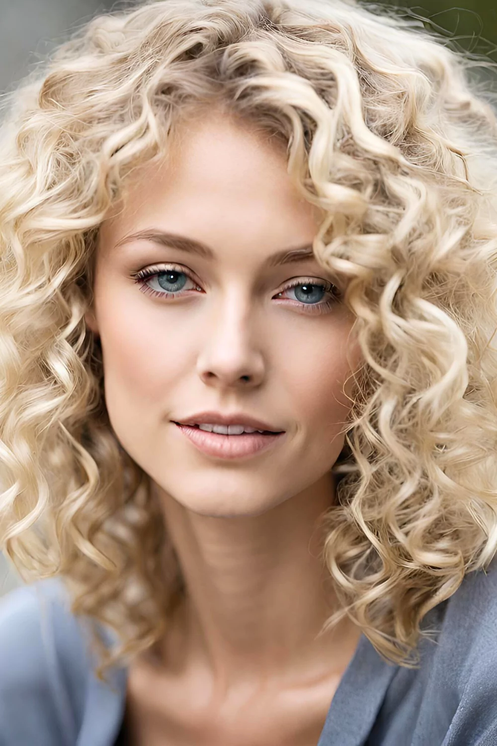 blonde short curly hairstyle, short hair styles